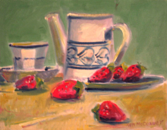 Milk Pitcher Strawberries